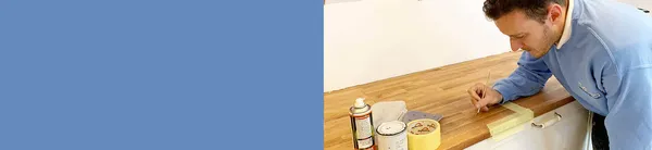 Surface Doctor technician repairing a wooden worktop